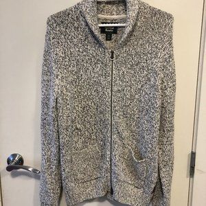 Roots chunky knit grey zip up Unisex sweater